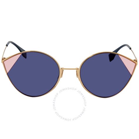 fendi ff 0341/s|Fendi Blue Cat Eye Ladies Sunglasses FF 0341/S 0LKS 60.